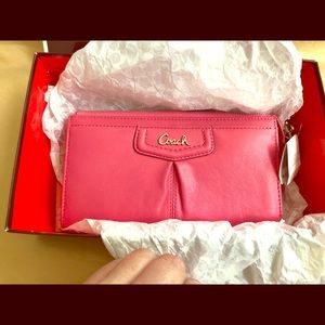 Coach pink wristlet